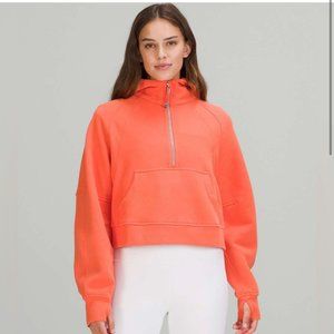 Scuba Oversized Half-Zip Hoodie Sz XS/S - Mango/Orange Sherbet Color